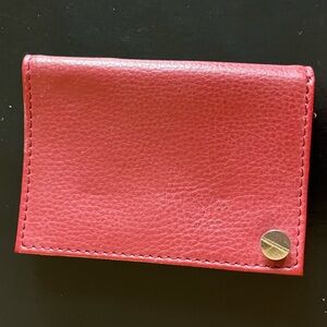 Elegant Red Leather business cards holder Wallet